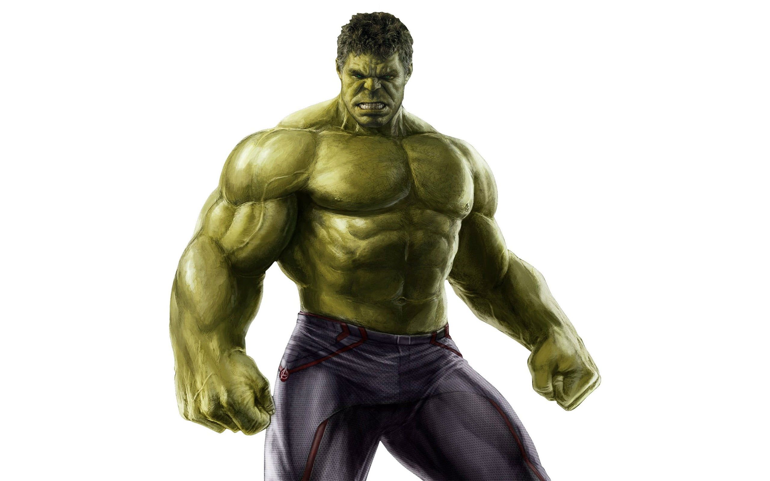 Incredible Hulk Illustration Superhero White Background