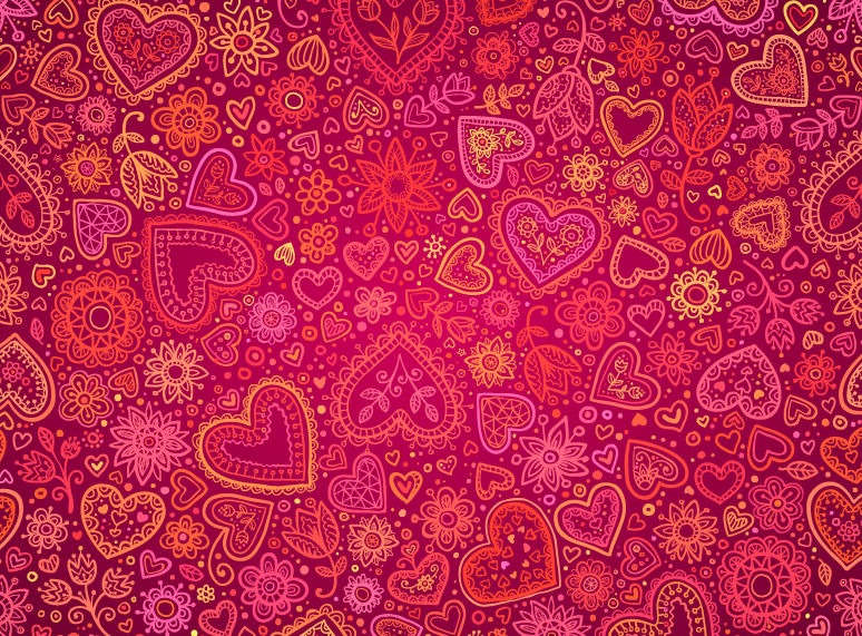 Red Heart Valentines Day Card Background Vector Graphics
