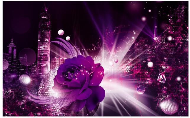 Purple Roses Wallpaper From China Best Selling
