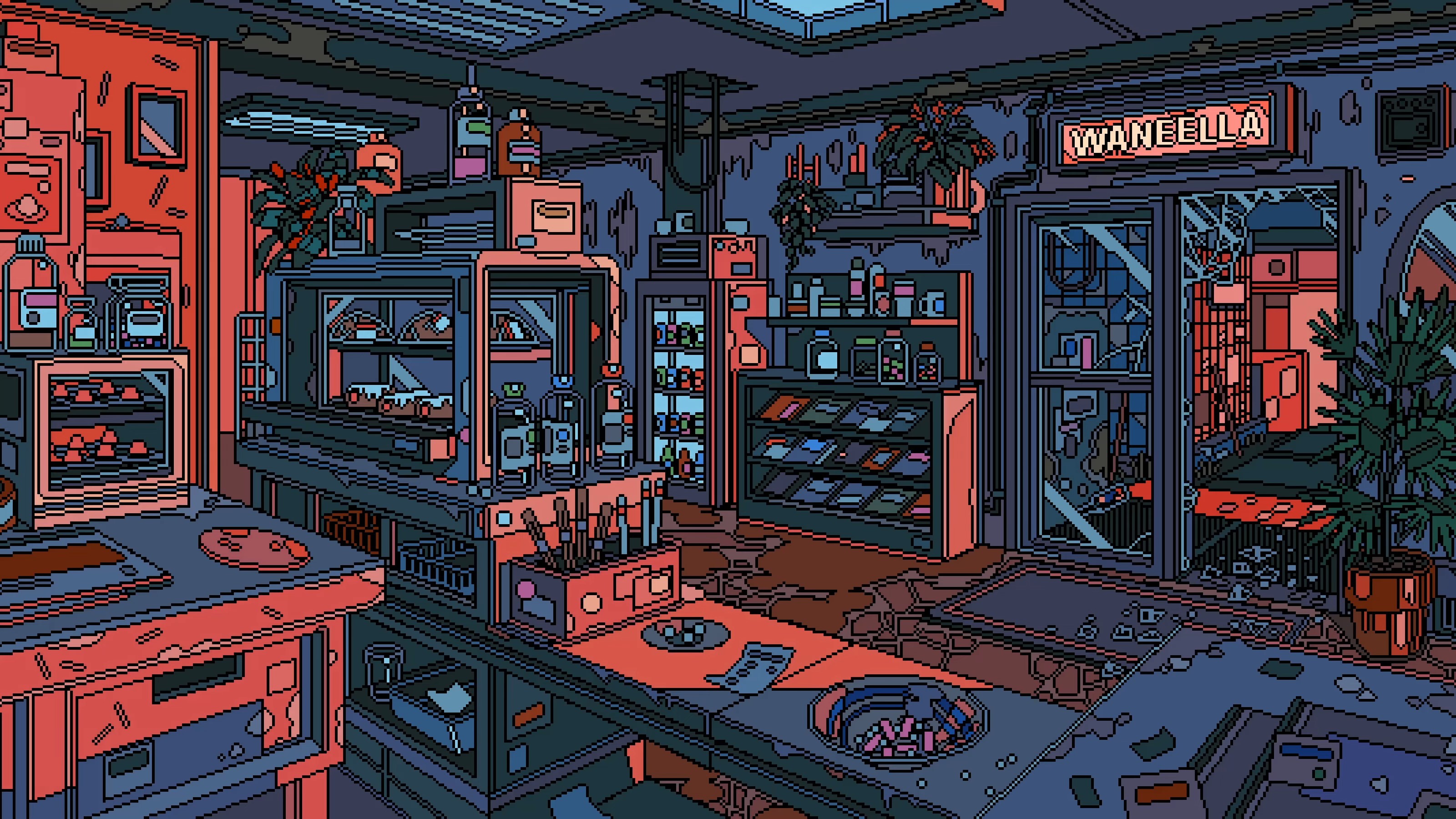 Waneella Shop Pixel Art Pixels Digital HD Wallpaper