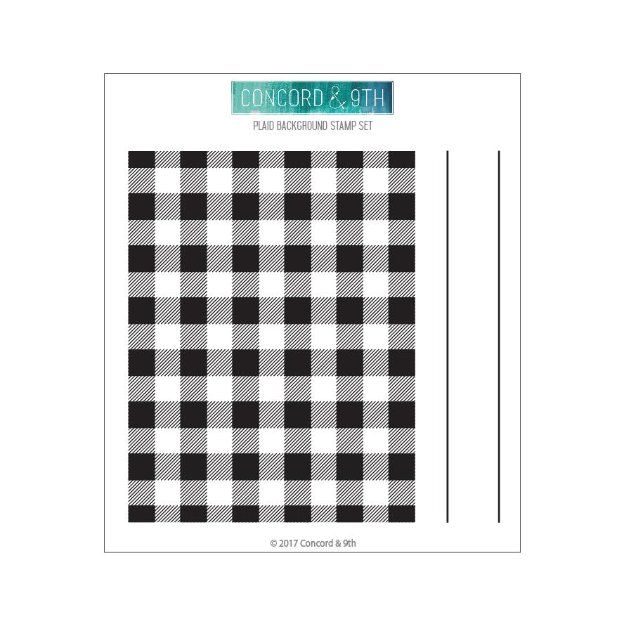 Plaid Background Stamp Set Concord 9th