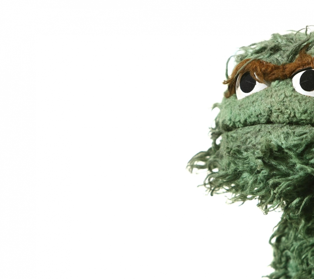 Oscar The Grouch White Background Wallpaper