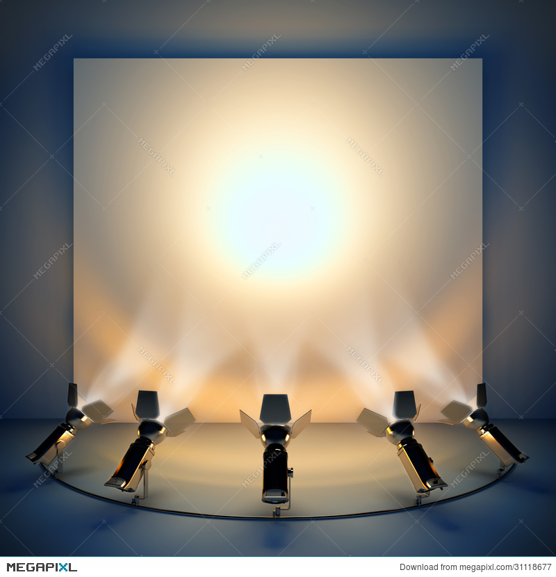 Empty Background With Stage Spotlight Illustration