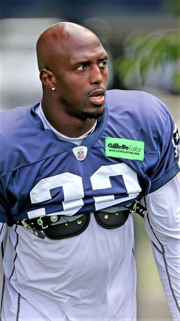 New England Patriots Devin Mccourty In Action Wallpaper