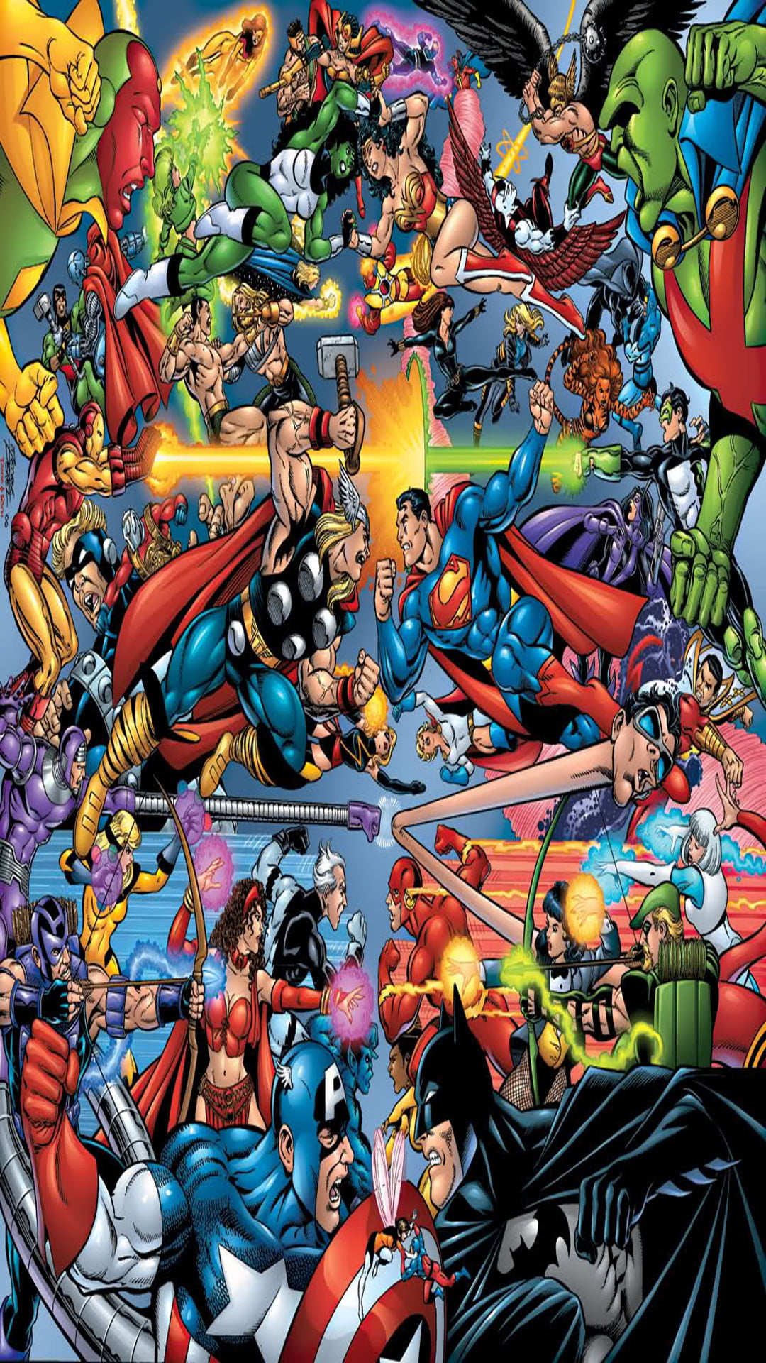 Dc Vs Marvel iPhone Wallpaper