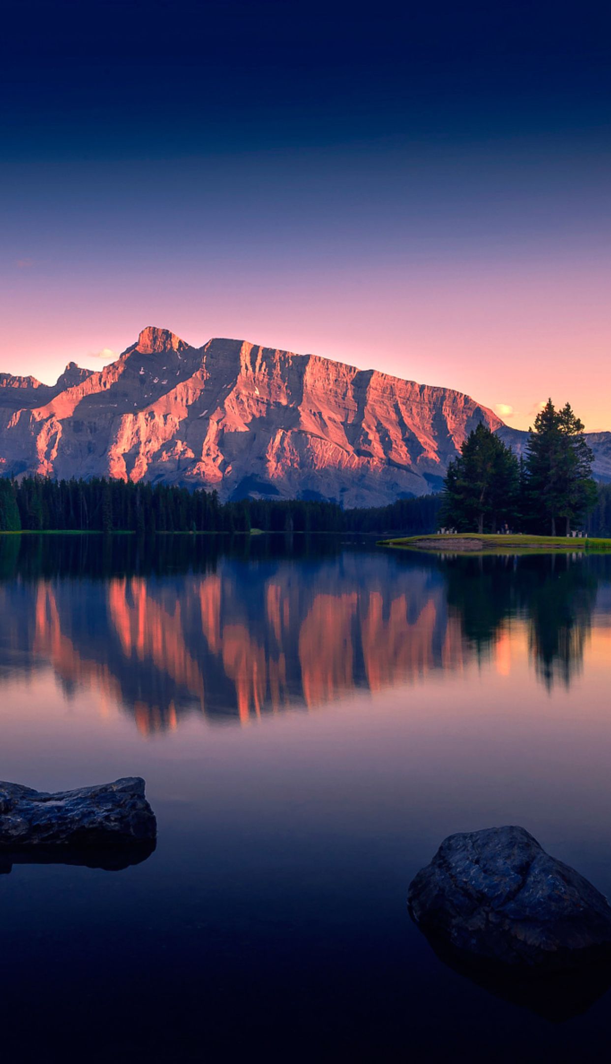 Two Jack Lake Canada 4k HD Wallpaper Wallpprs