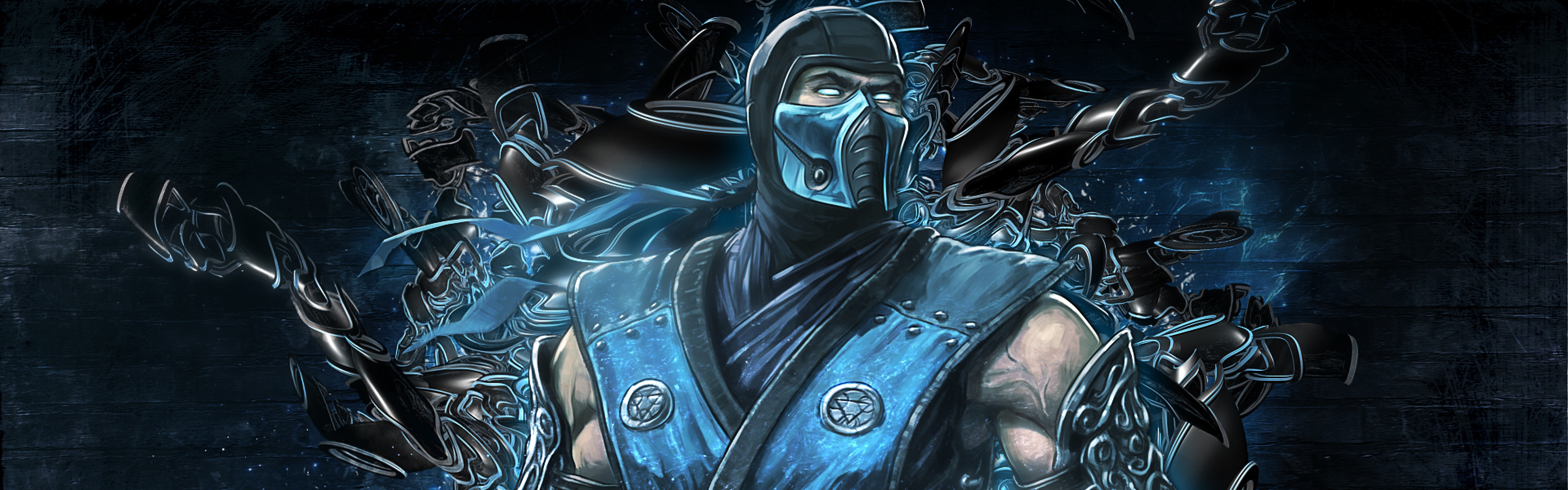 Mortal Kombat Sub Zero Video Game Wallpaper Background Dual Wide