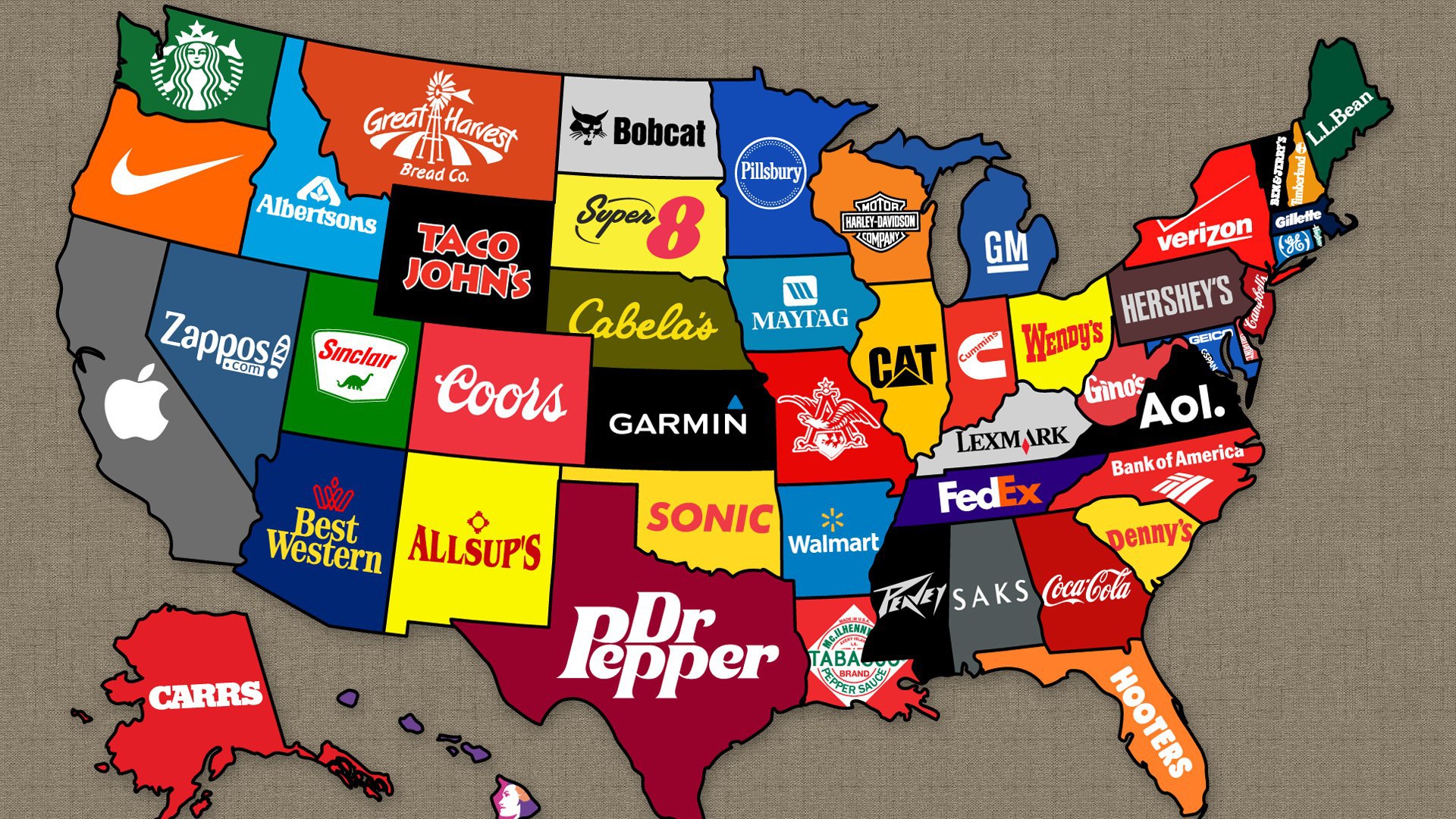 Brands On The Us Map Wallpaper And Image Pictures
