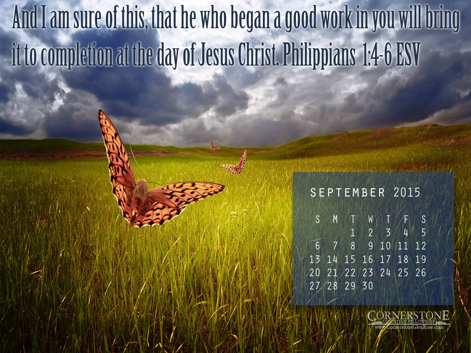 September Calendar Desktop Background Cornerstone Christian