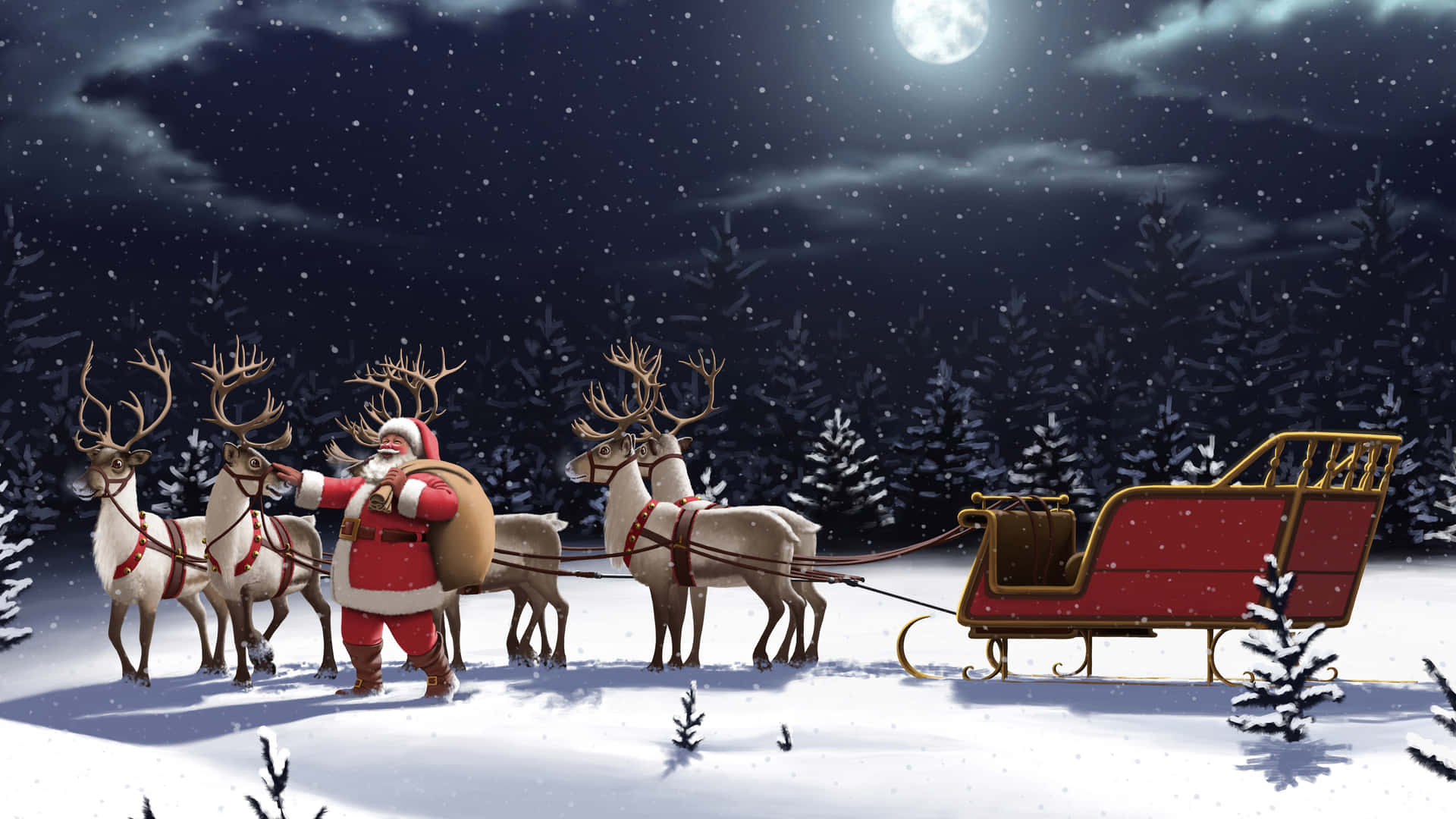 Reindeer Background Wallpaper
