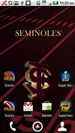 Officially licensed Florida State Seminoles Live Wallpaper with