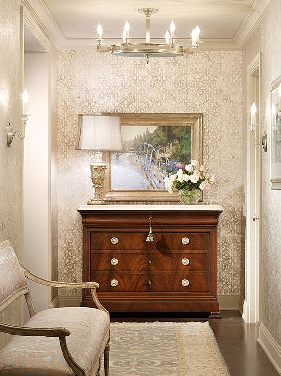 Wallpaper In A Hallway Or Small Foyer For The Home