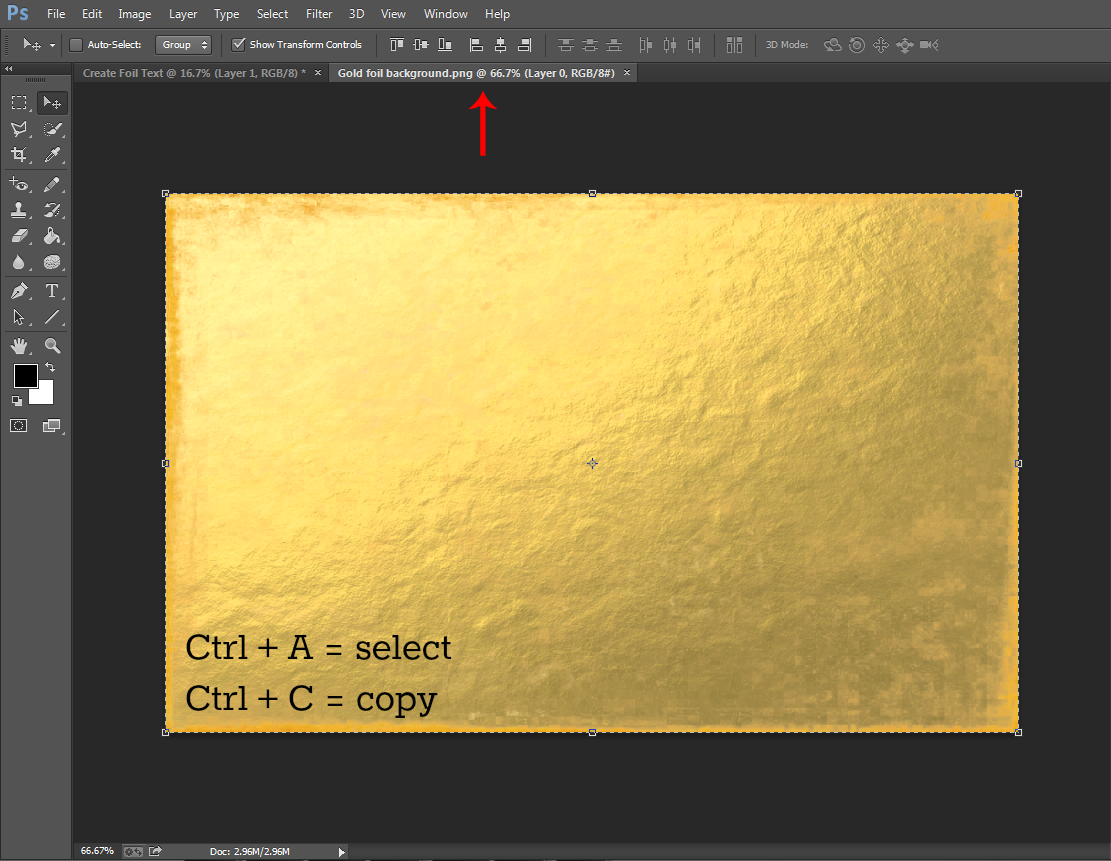Metallic Gold Foil Background The