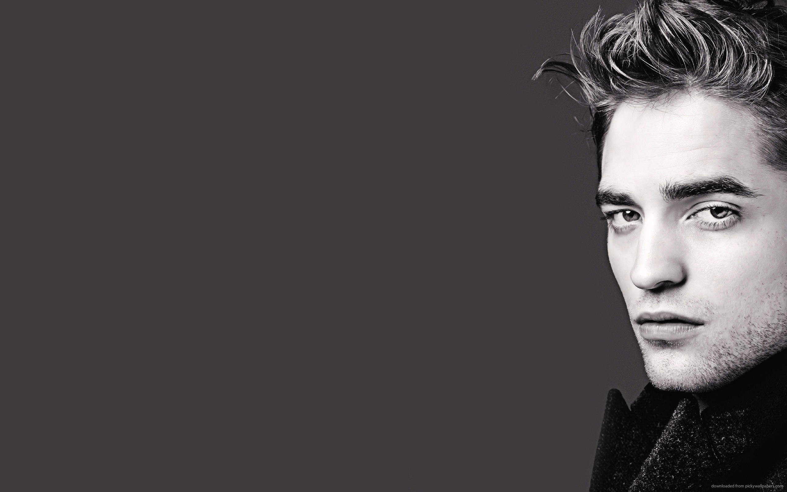 Robert Pattinson Black White Wallpaper Celebrities Male