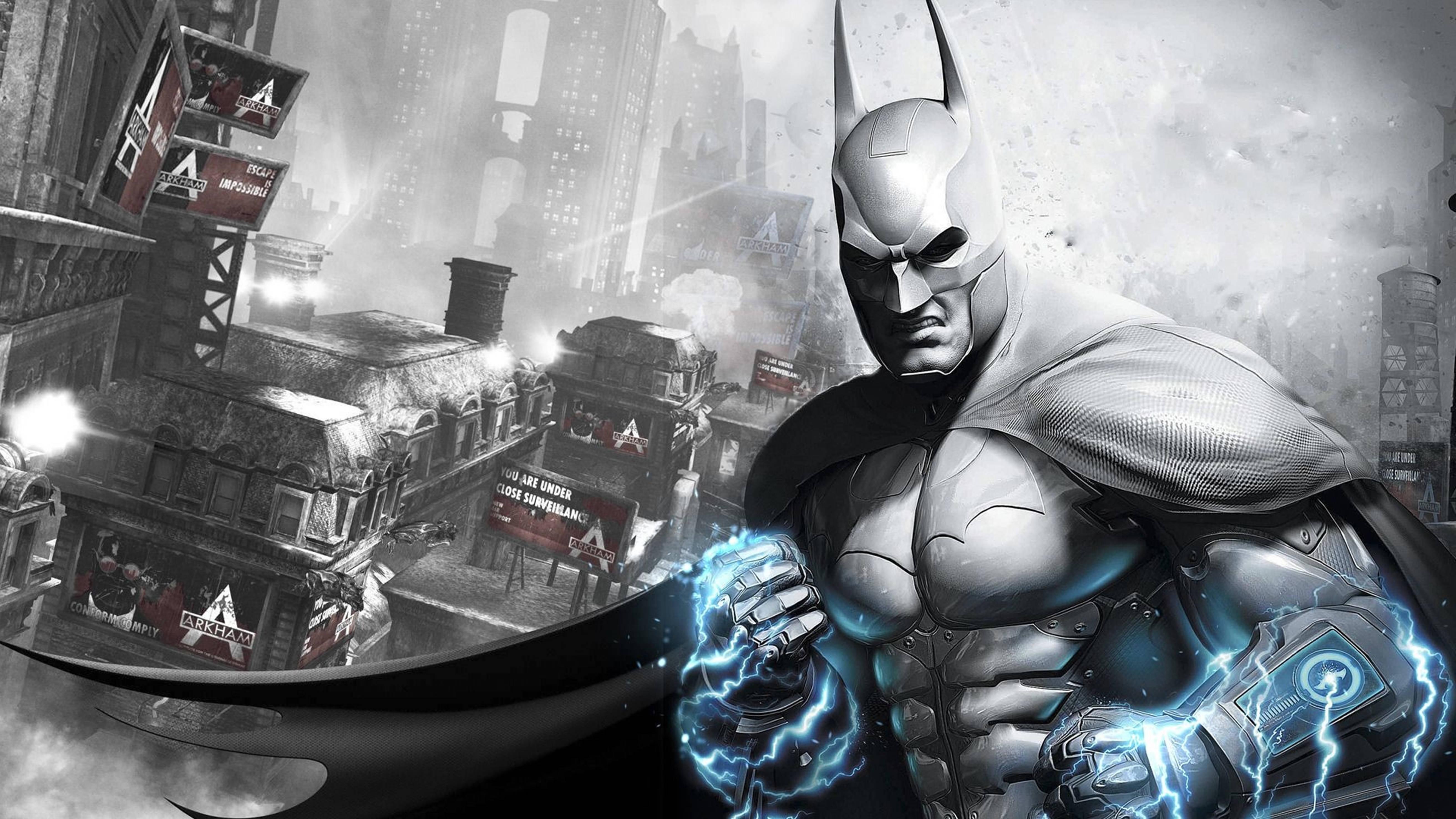 Batman Electric Power Arkham City 4k Wallpaper