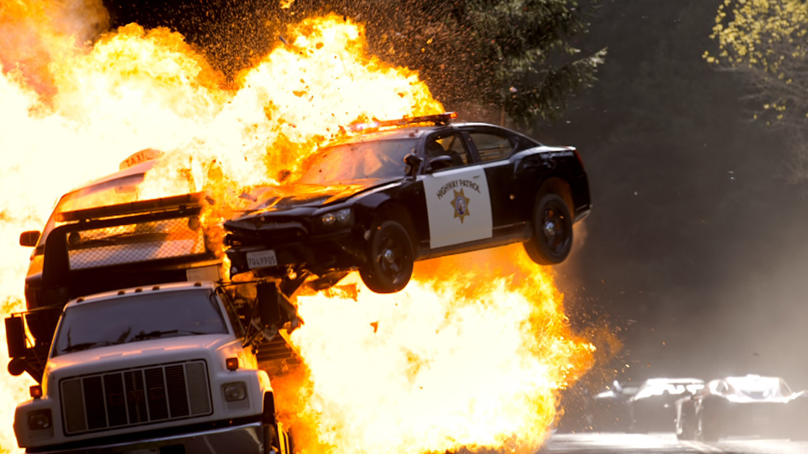 Police Car Explosion Need For Speed Movie HD Wallpaper