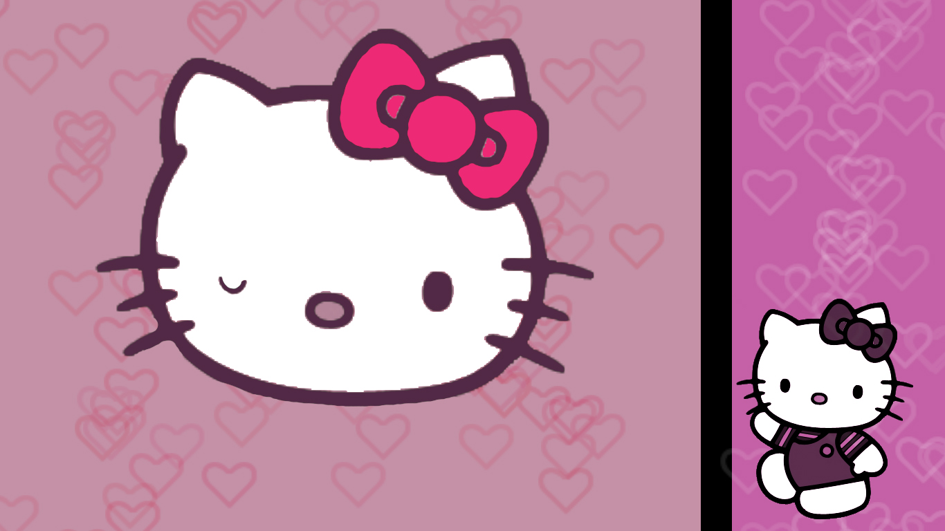 Hello Kitty Face Wallpaper HD Background