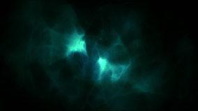 Animated Turquoise Smoke Against A Black Background HD Stock Video