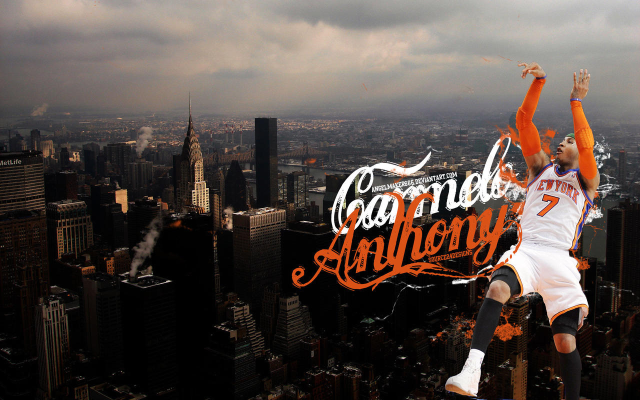 Carmelo Anthony Wallpaper New York Knicks Leader Symbol