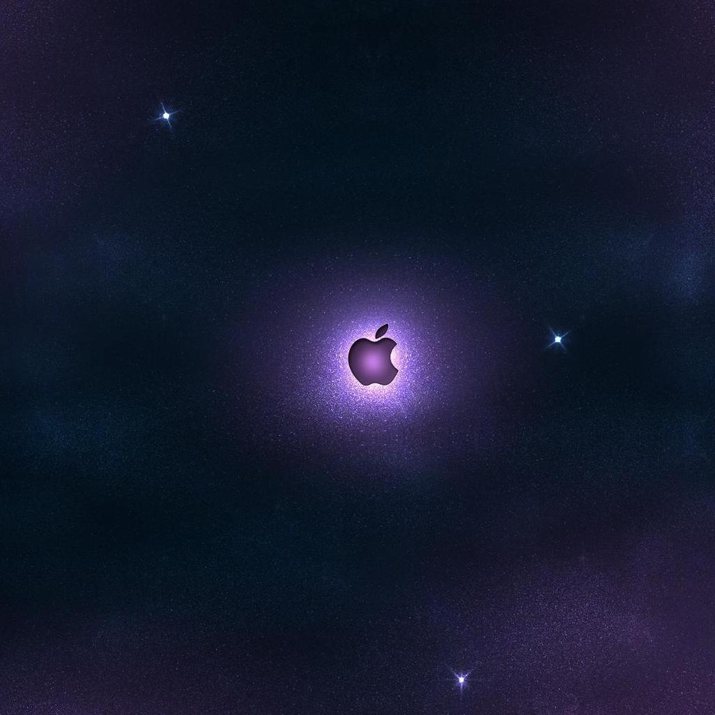 Cute Purple Apple iPad Wallpaper