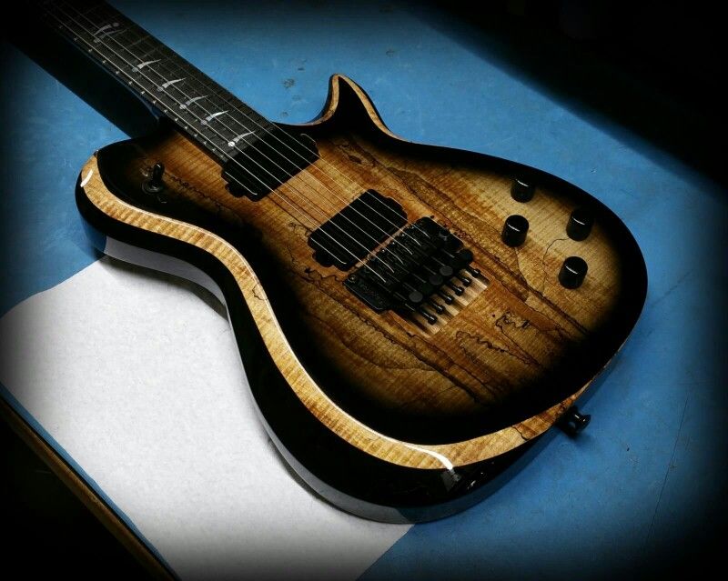 Kiesel Guitars Spalted Maple With Blackbust Edges Image