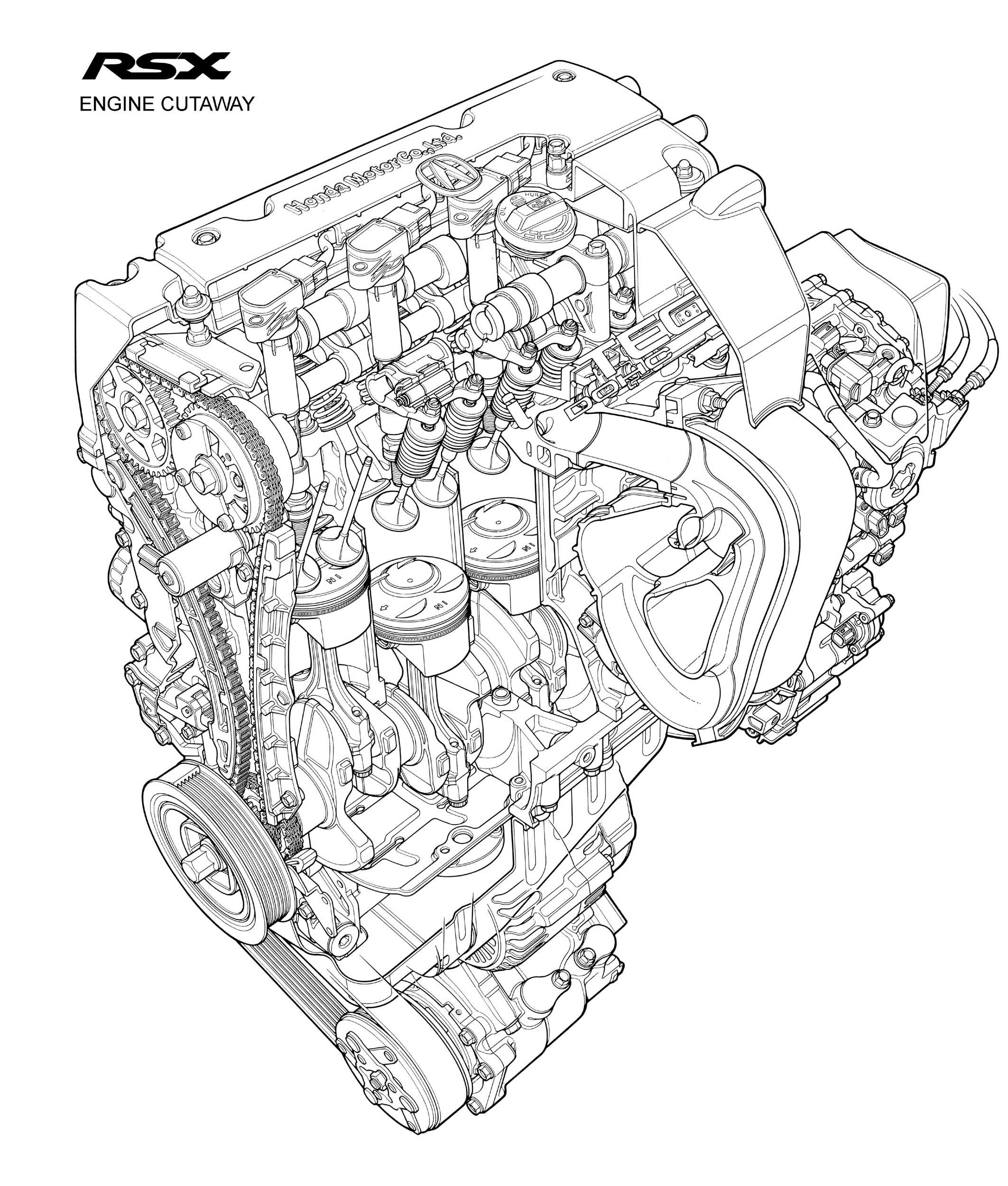 Acura Rsx Engine Cutaway Type S Honda