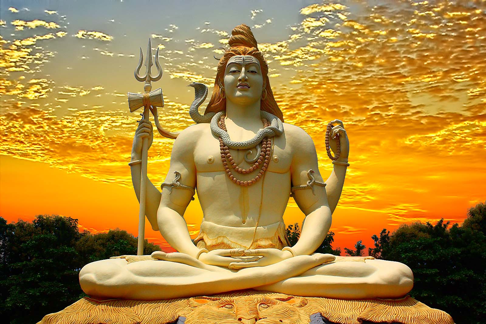 Wallpaper Hindu God Shiva Lord Sunsetsky HD