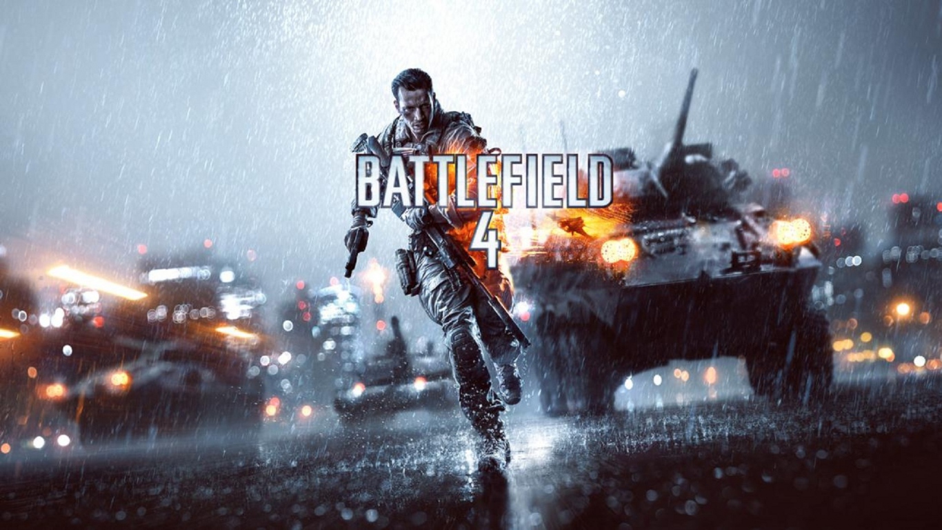 HD Background Battlefield Bf4 Game Logo Soldier Tanks Guns Wallpaper