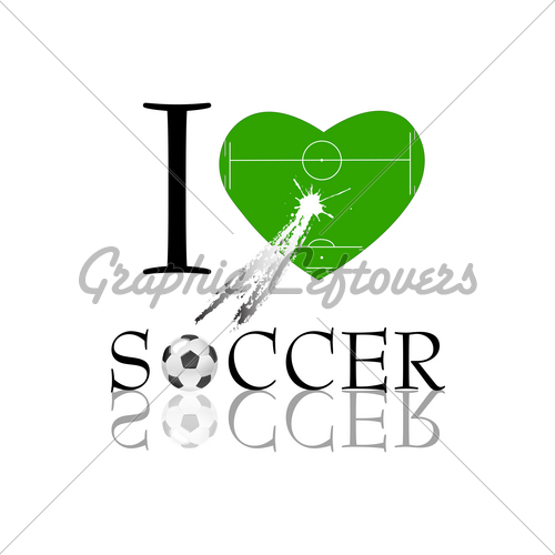 Love Soccer Wallpaper Vector