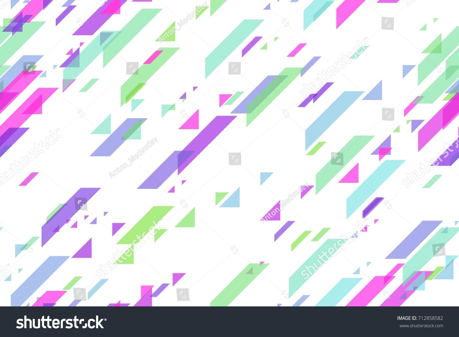Seamless Festival Green Triangles Diagonal Lines Stock