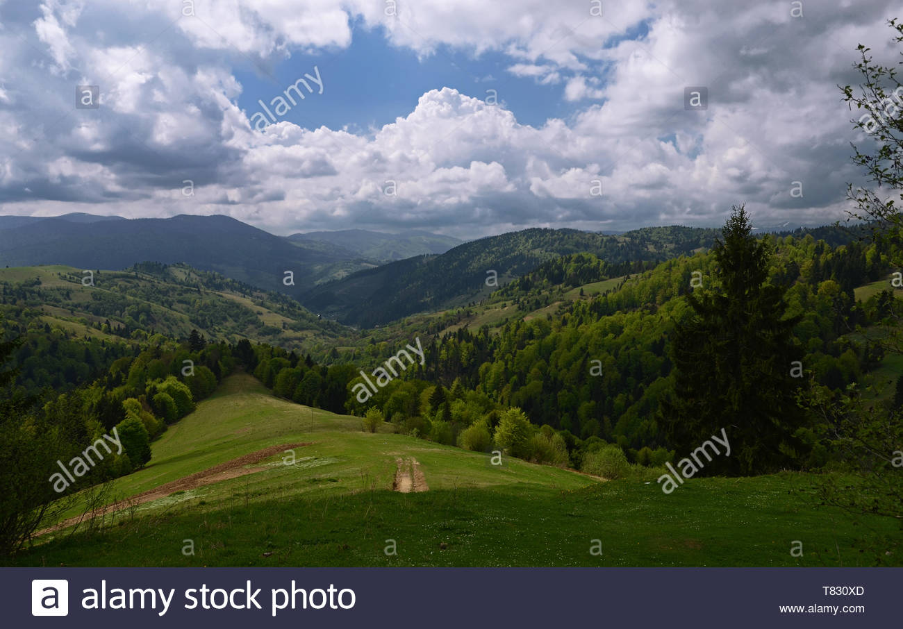 The Alpine Ridges Of Carpathian Mountains Are Surrounded By