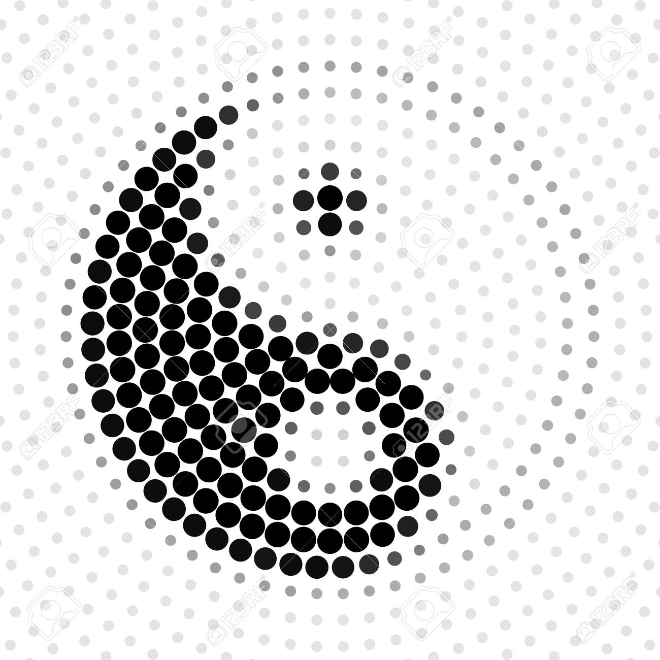 Abstract Background Halftone Pattern Yin Yang Vector