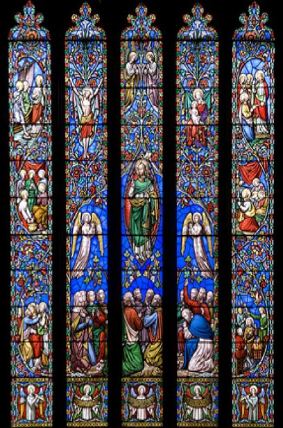 Christian Church Windows Stained Glass Background Background