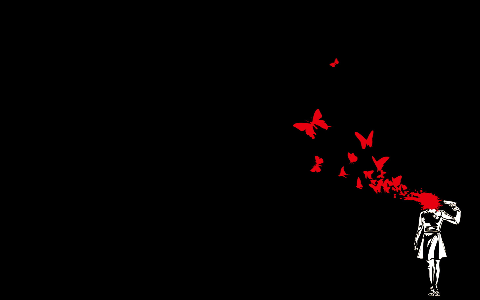 Black Red Wallpaper 1680x1050 Black Red Butterfly Suicide 1680x1050