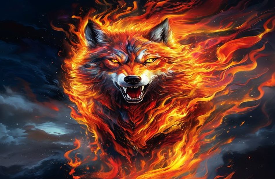 Fire Wolf Wallpaper