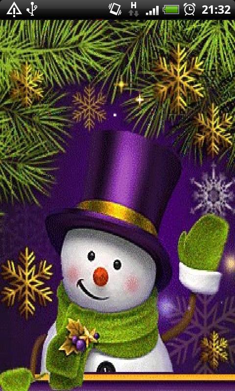 Christmas Snowman Live Wallpaper For Your Android Phone