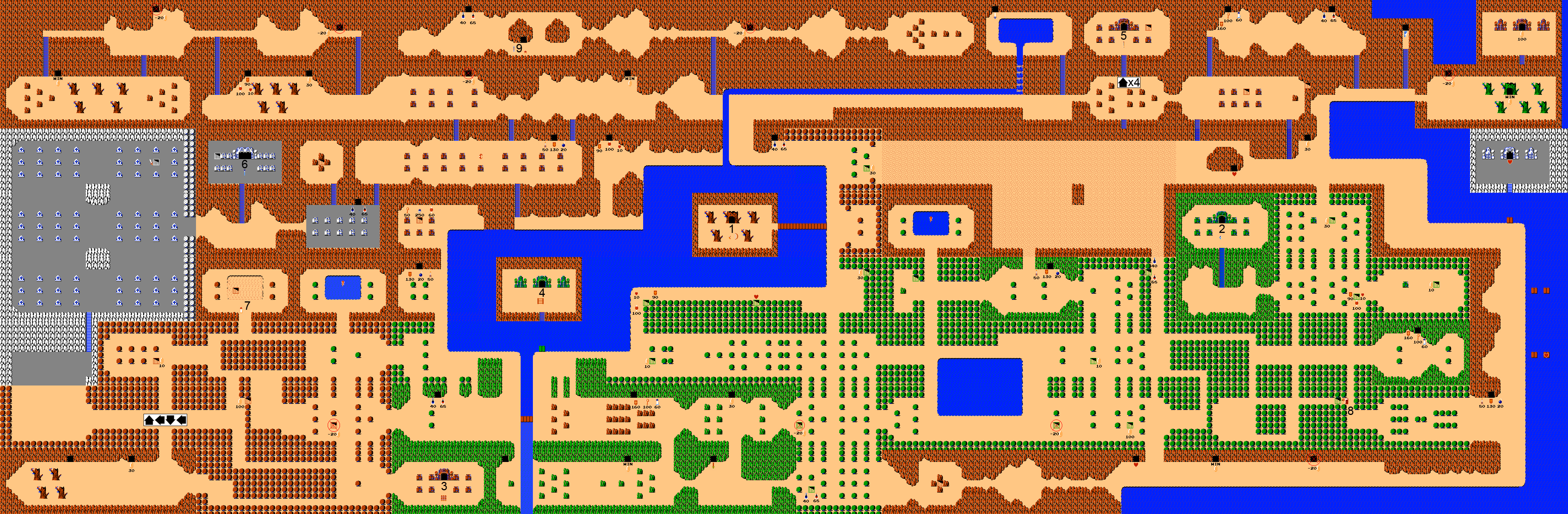 NES Zelda Map by Insider1138 4096x1344