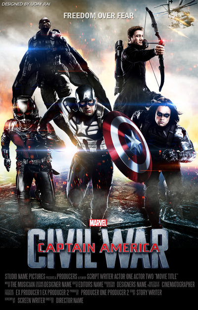 Team Captain America Civil War Fanmade Poster By Iamuday On