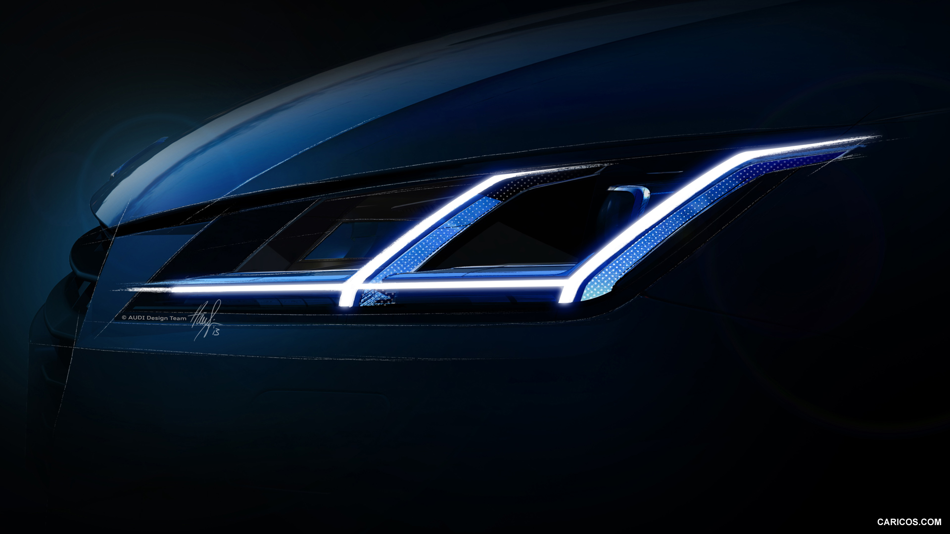 Audi Tt Led Headlight Design Sketch HD Wallpaper