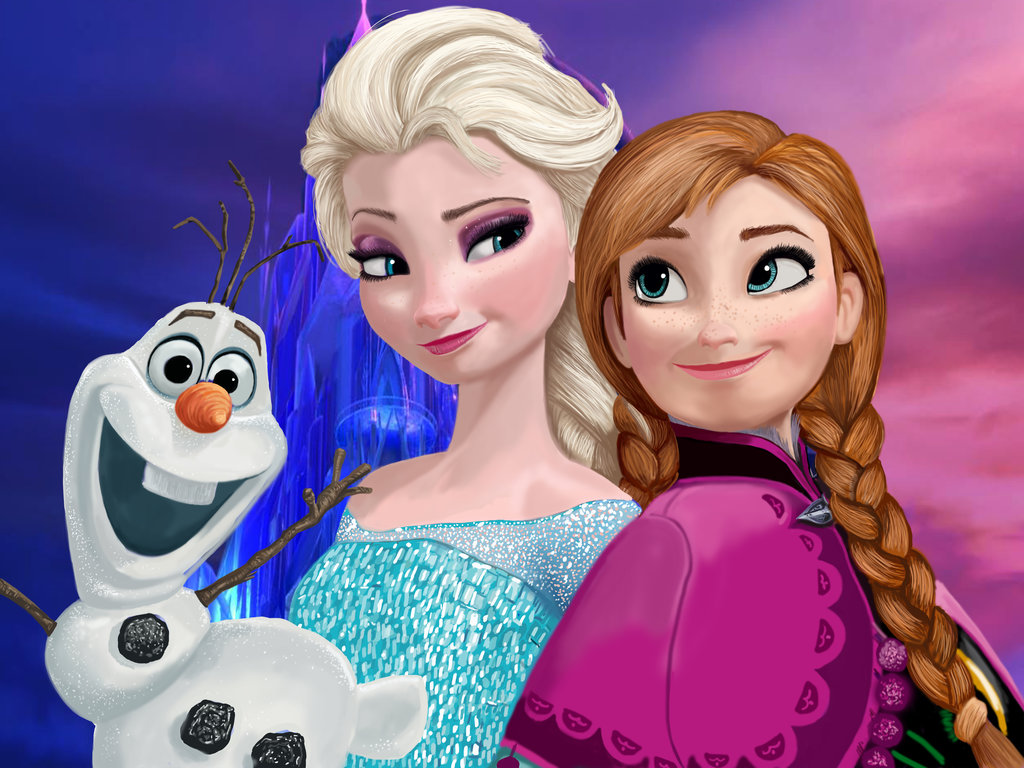 Elsa Anna and Olaf   Frozen Photo 37273047 1024x768