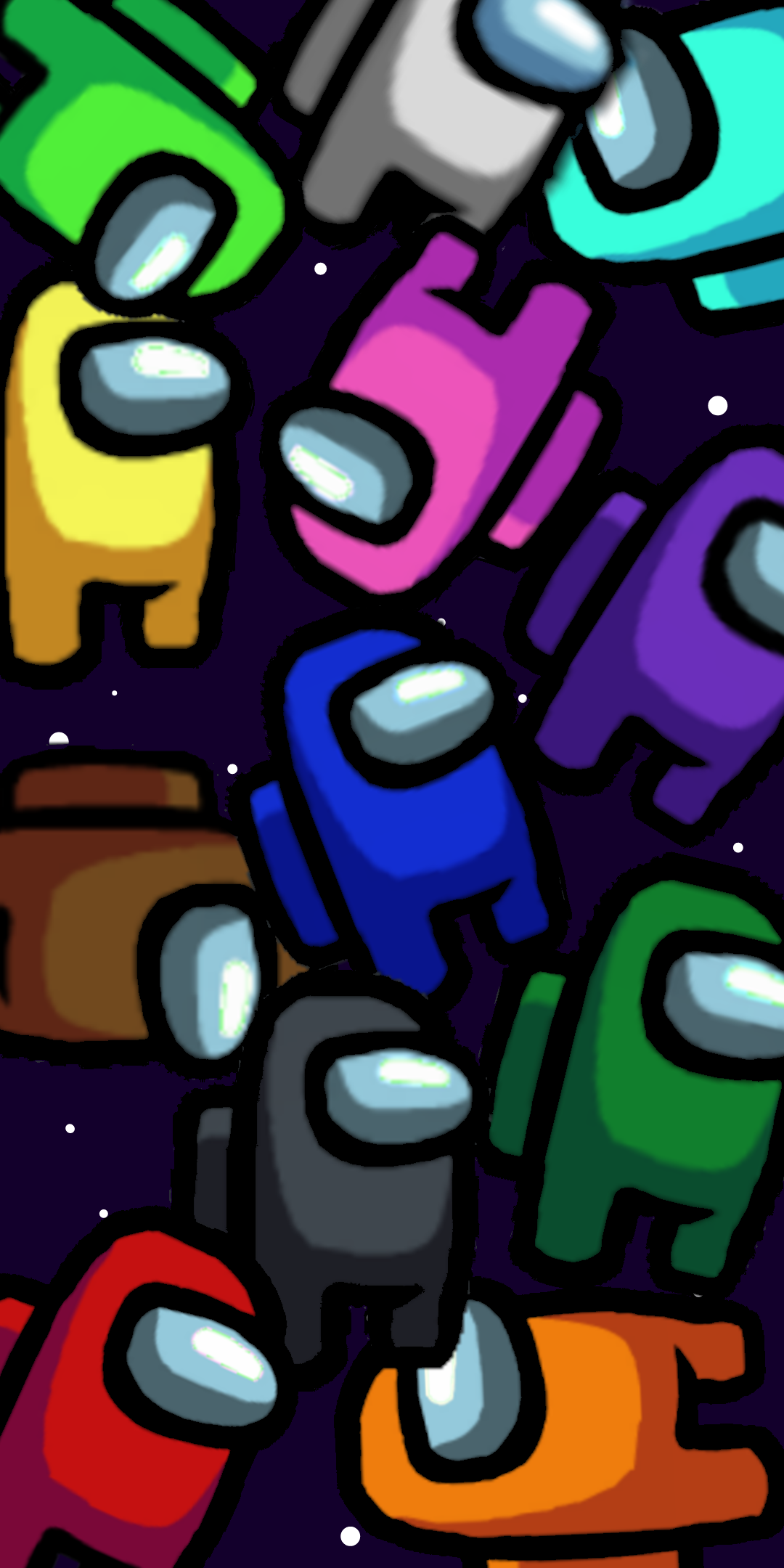 Among Us Space Background Wallpaper