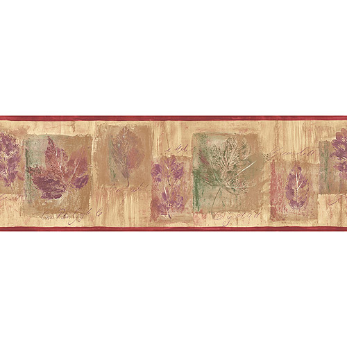 🔥 Free download Blue Mountain Distressed Maple Leaf Wallpaper Border Beige Plum [500x500] for