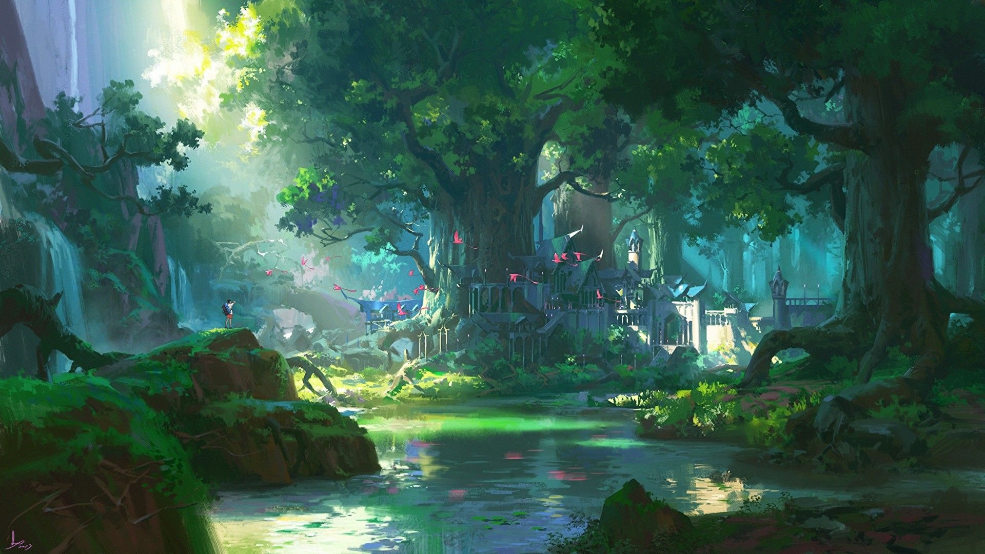 Free download Anime Forest Scenery 1920x1080 If you like ...