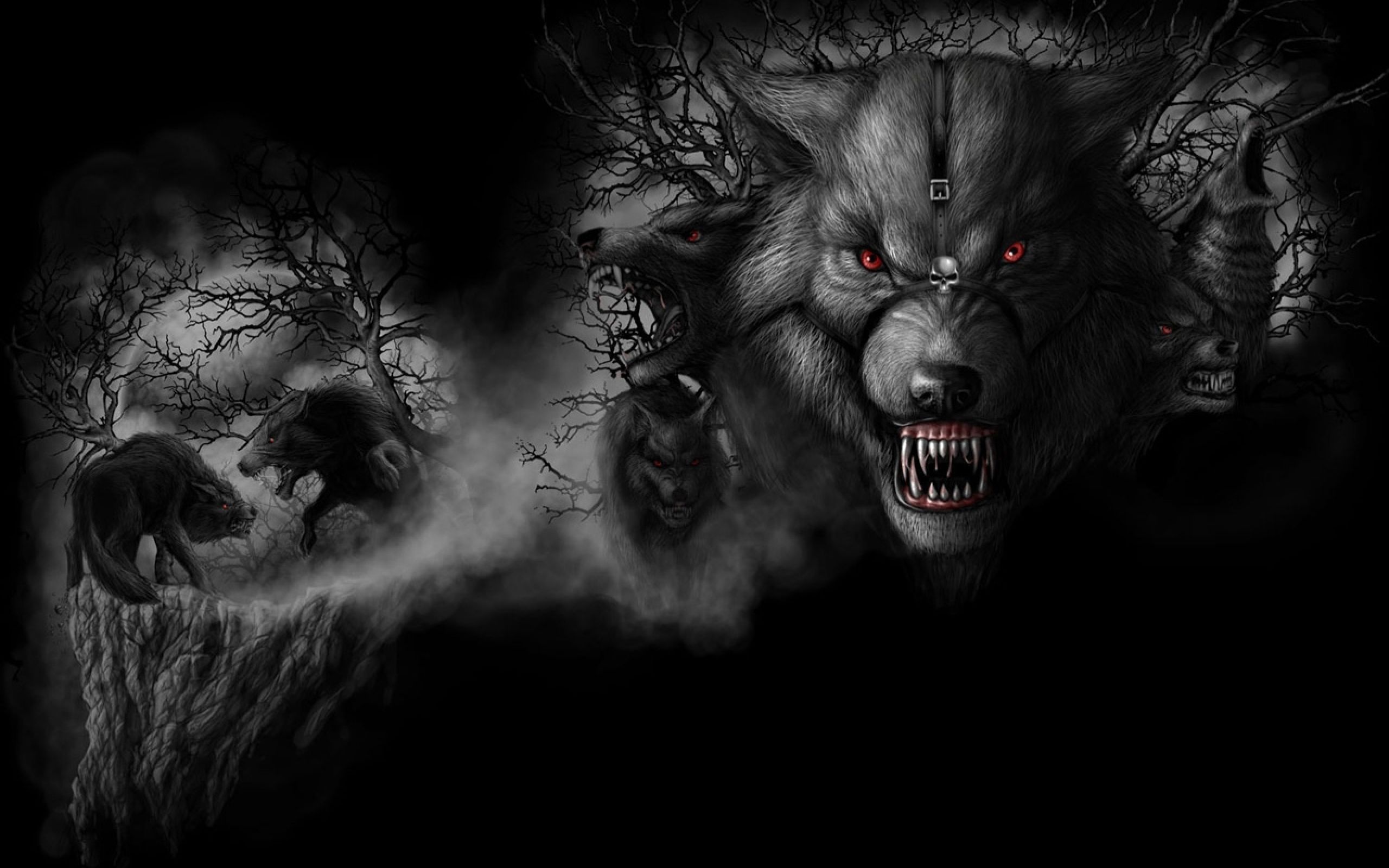 Gothic Wolf Wallpaper Top Background