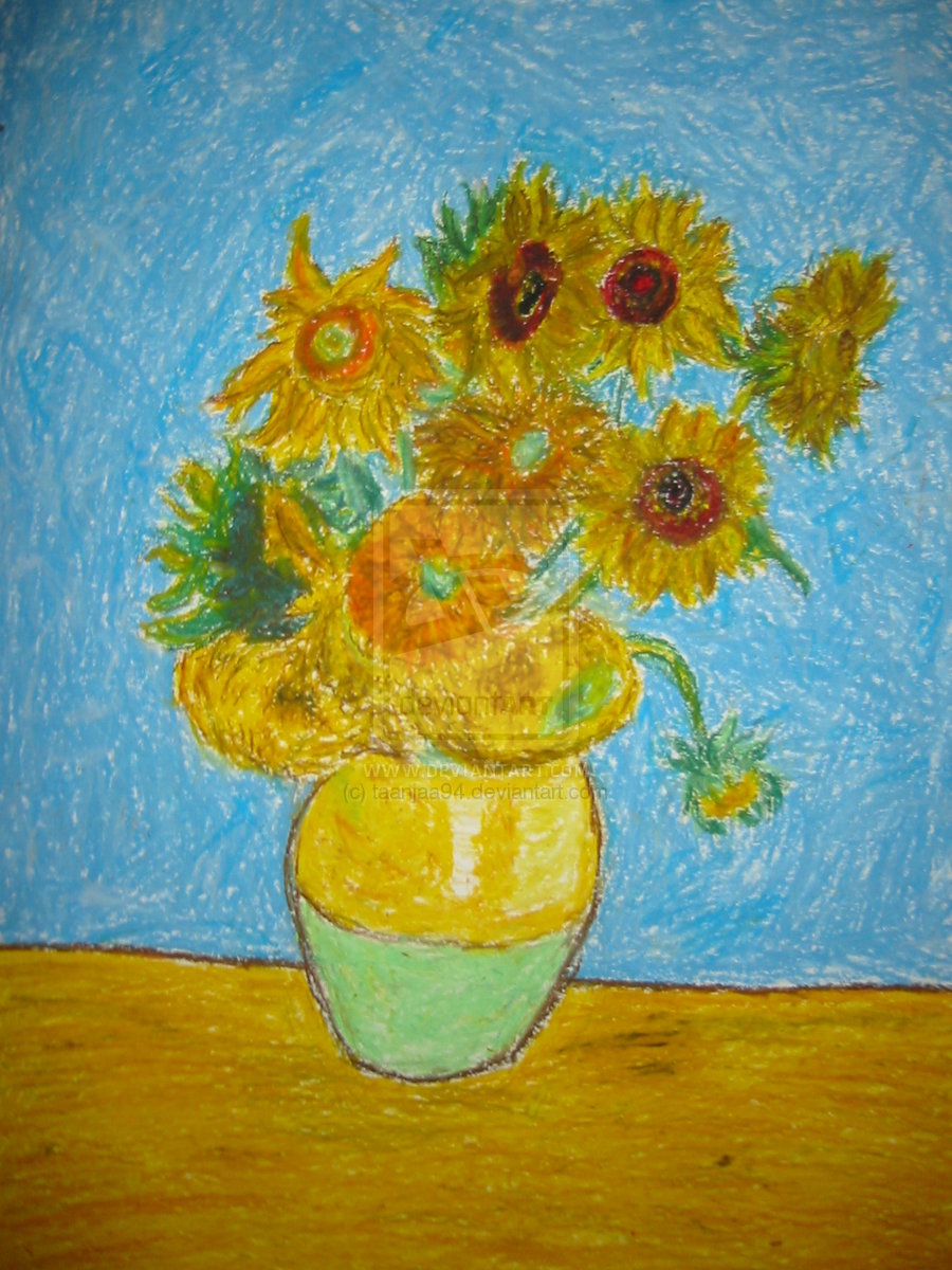 Van Gogh Sunflowers Wallpaper Painting