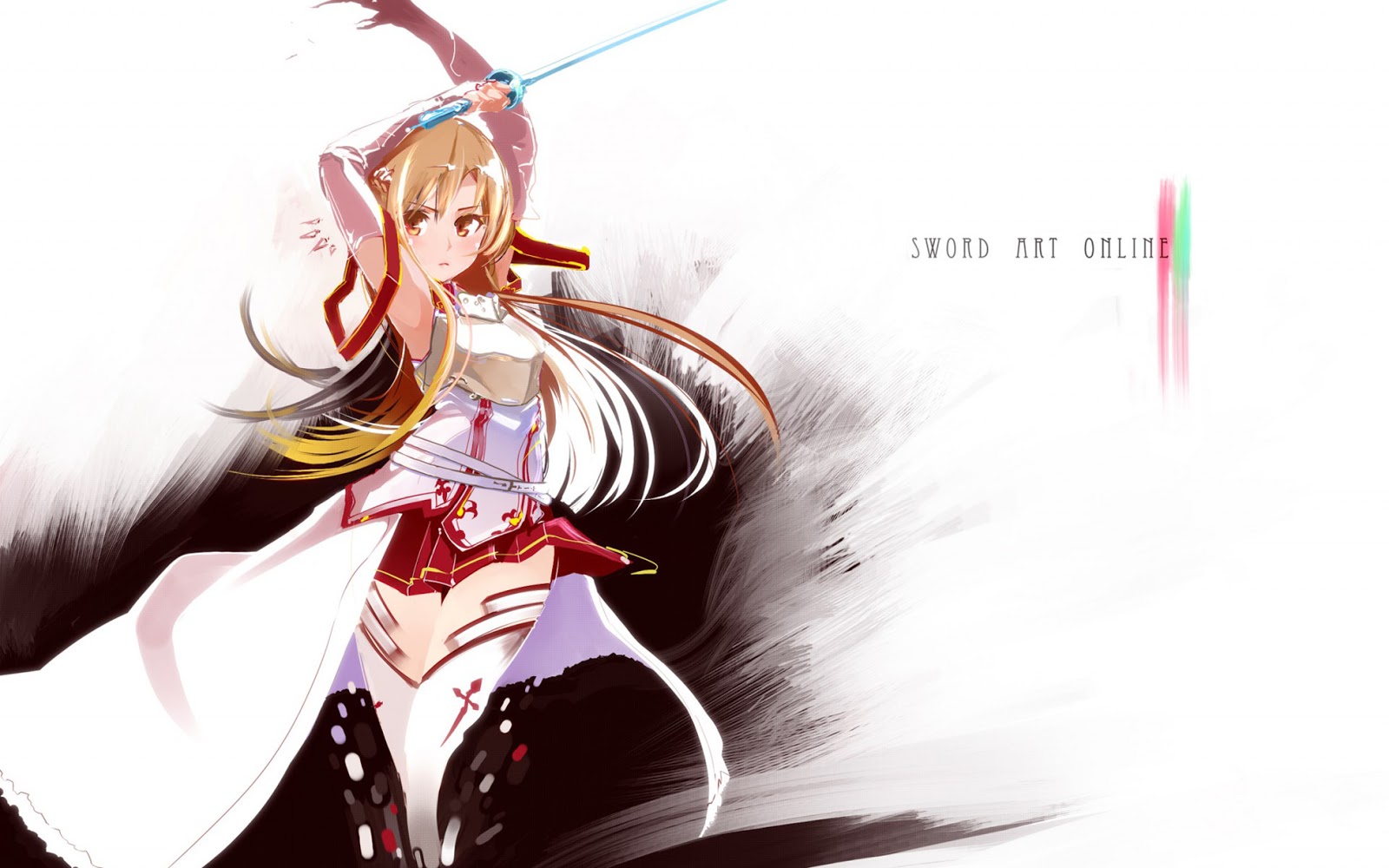 Sword Art Online Asuna Sexy Armor Girl HD Wallpaper Desktop Pc
