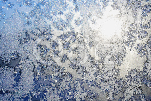 Snowflakes And Ice On Frozen Window Qdiz Stock Photos Royalty