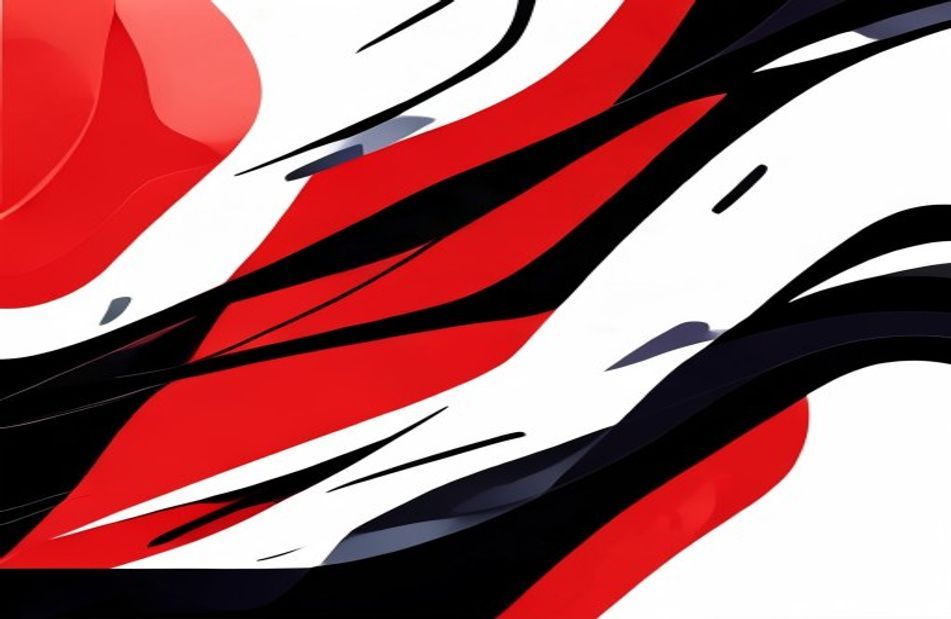 Red Black White Abstract Wallpaper