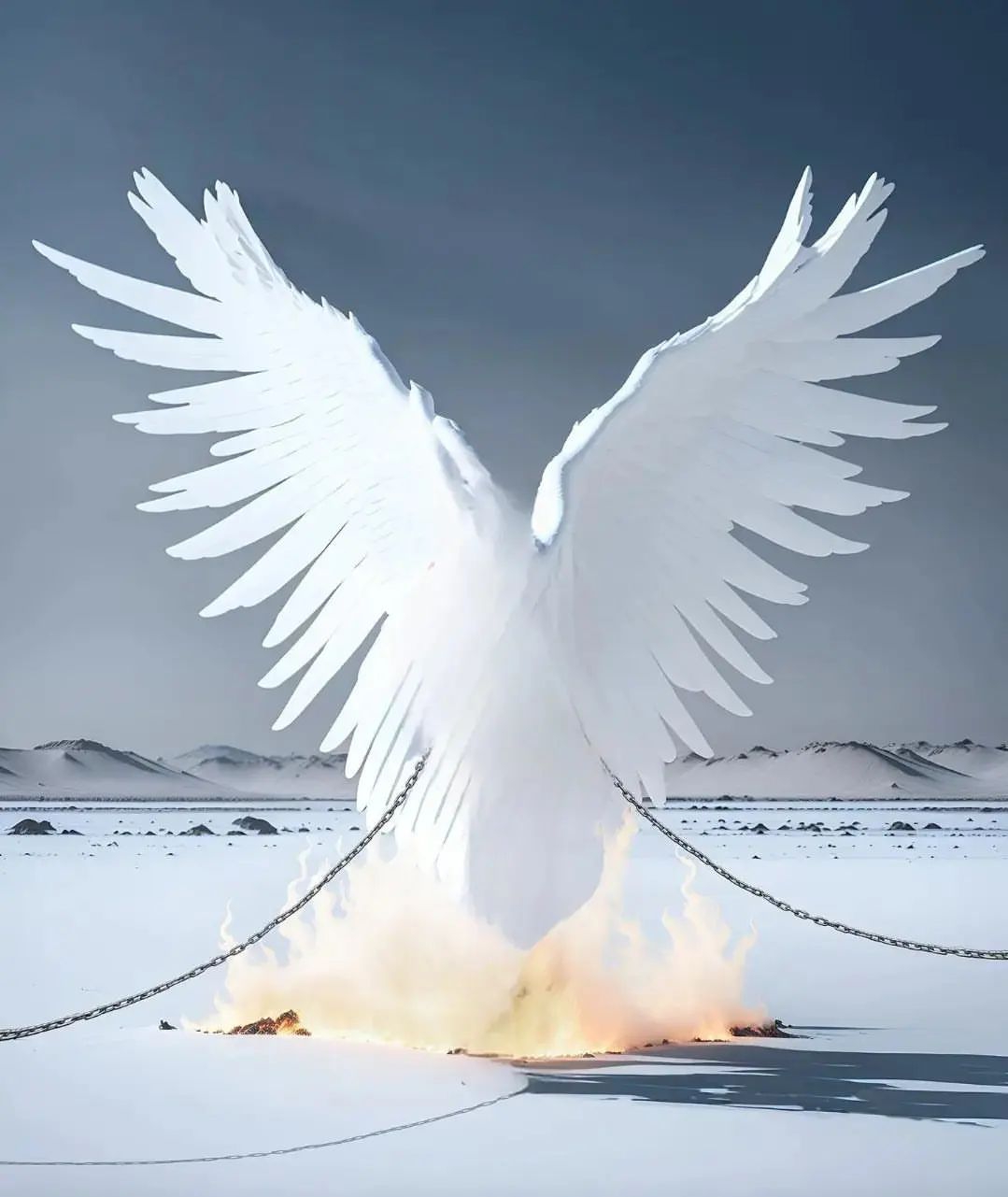 Fire Wings Editing Background Wallpaper