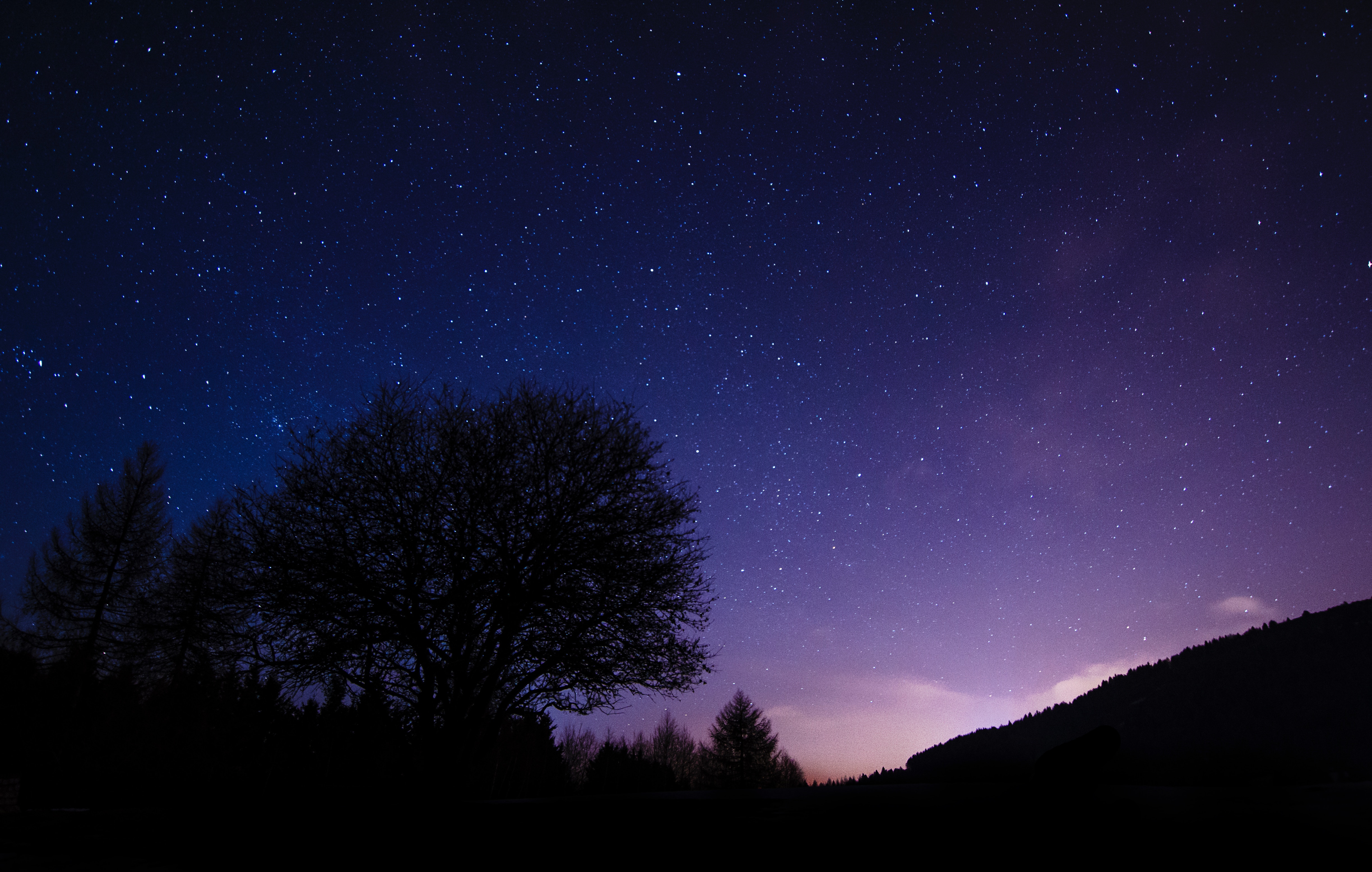 Dark Night Stars HD Nature 4k Wallpaper Image Photos And Picture